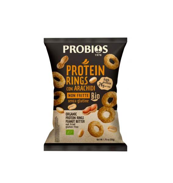 Probios, Protein Rings Peanut Butter 50g Bio