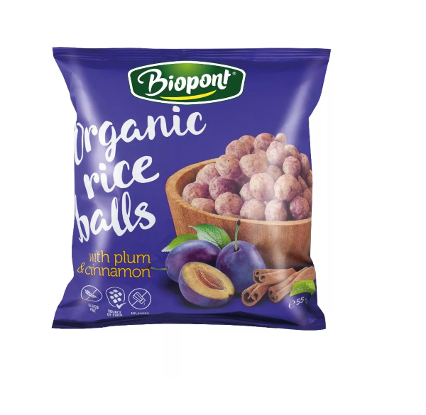 Biopont, Rice Balls With Plum Cinnamon 55g Bio