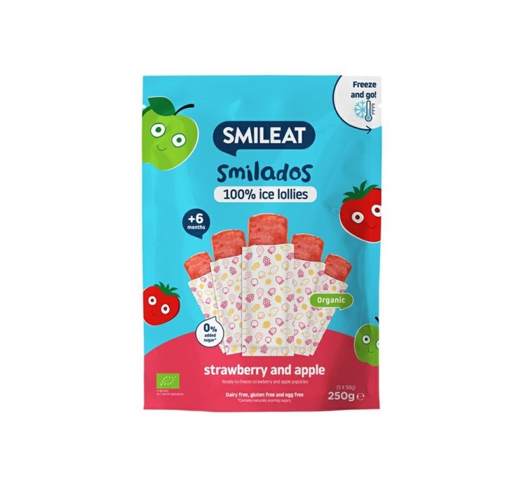 Smileat, Smilados Strawberry Apple Popsicle's 250g Bio