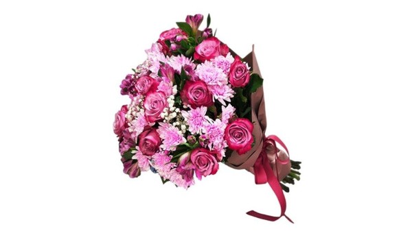 Big Pink Purple Bouquet Flower Shades