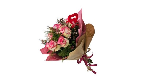 Colorful or Double Color Roses Bouquet