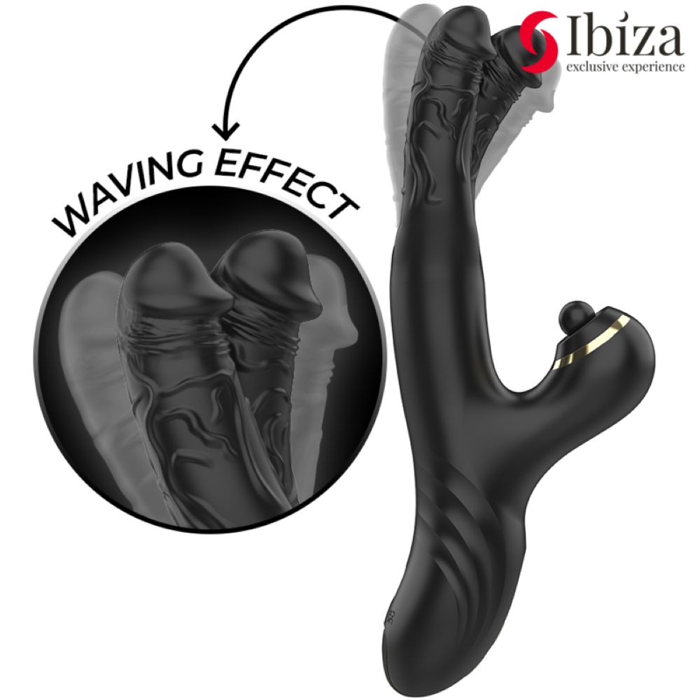 IBIZA - TWO DRAGONS BOBBING & TAPPING VIBRATOR BLACK