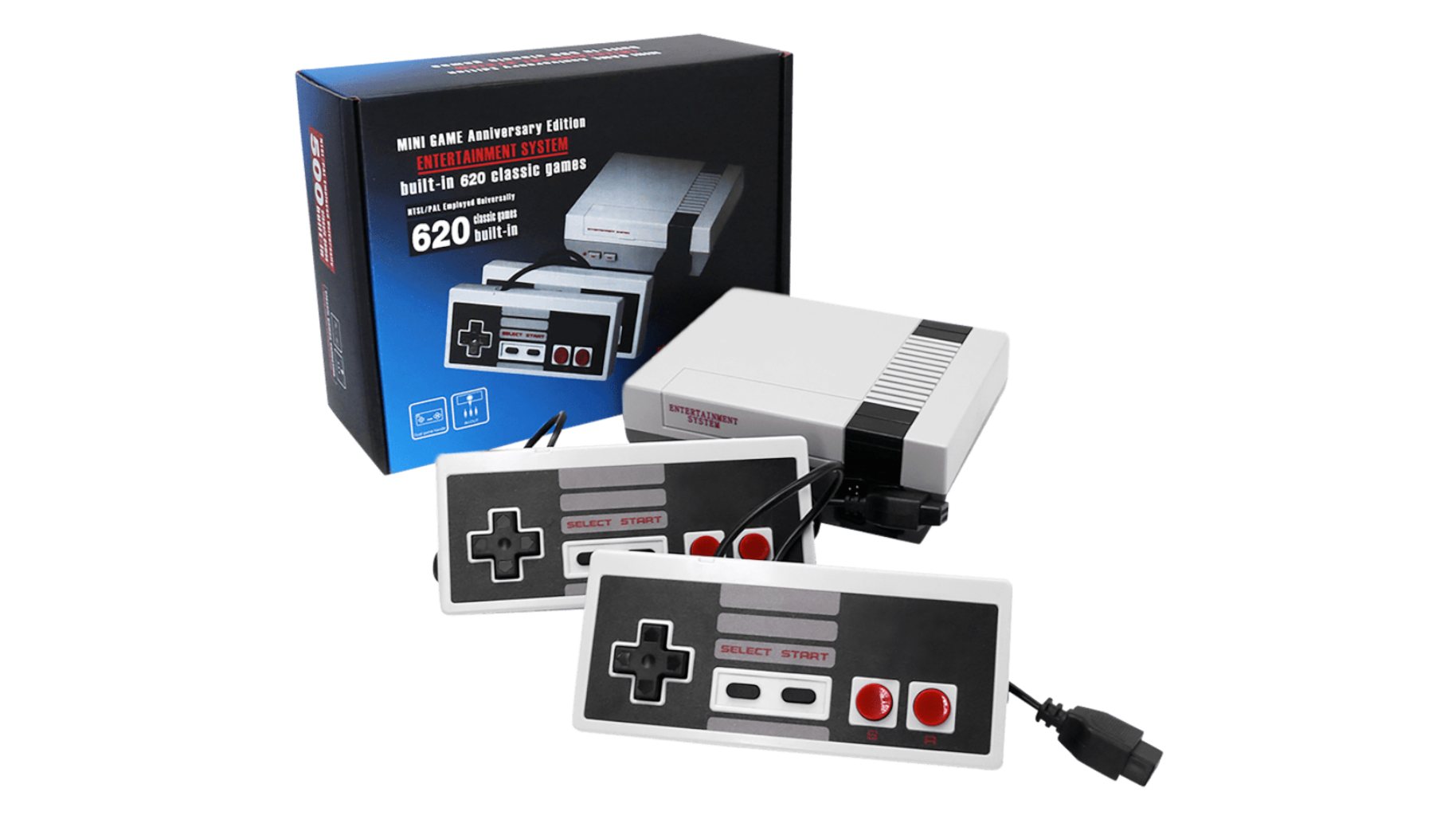 Retro Inspired Game Console with 620 Pre-Loaded Games