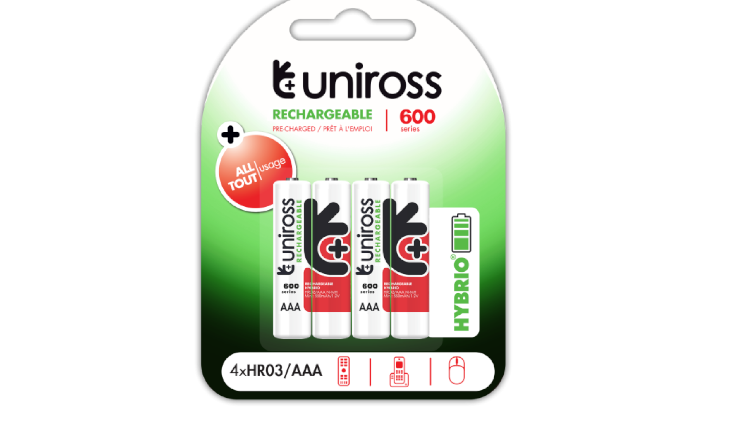 Uniross Rechargeable Batteries Aaa