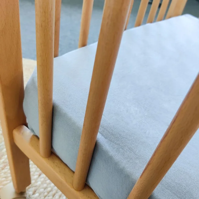 Candide Fitted sheet Gray Cotton Jersey 60x120cm