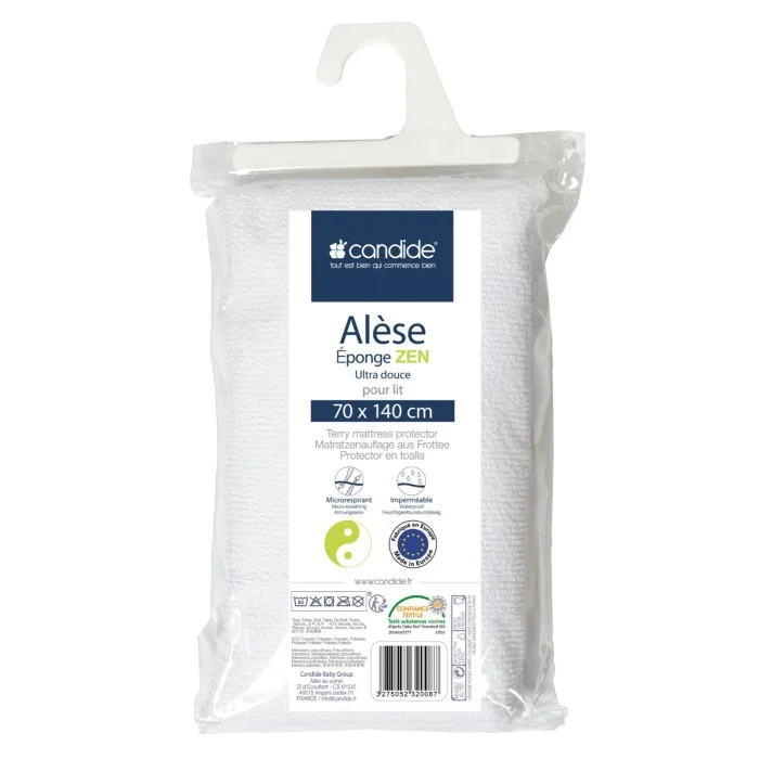 Candide Zen Towelling Mattress Protector 70x140cm White