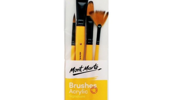 Mont Marte Gallery Series Paint Brush Set - Acrylic 4pc