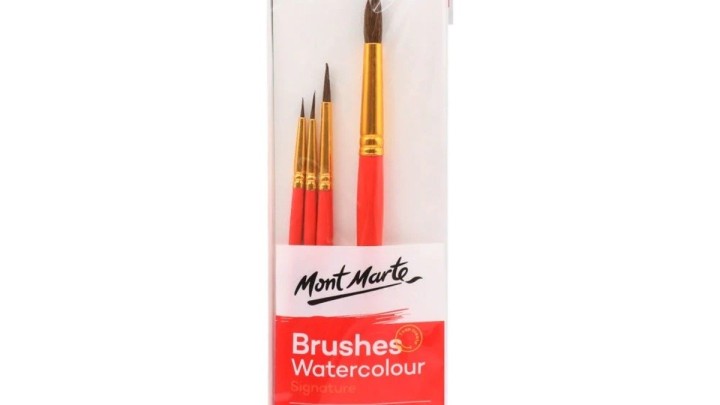 Mont Marte Gallery Series Paint Brush Set - Watercolour 4pc