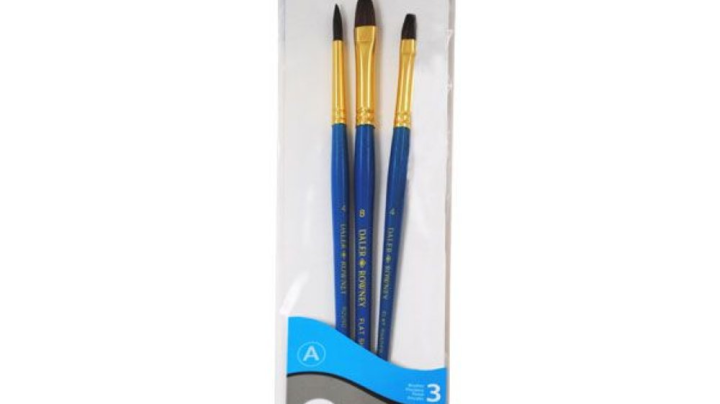 Daler-Rowney Simply 3pc. Camel Hair Mixed Brushes Set
