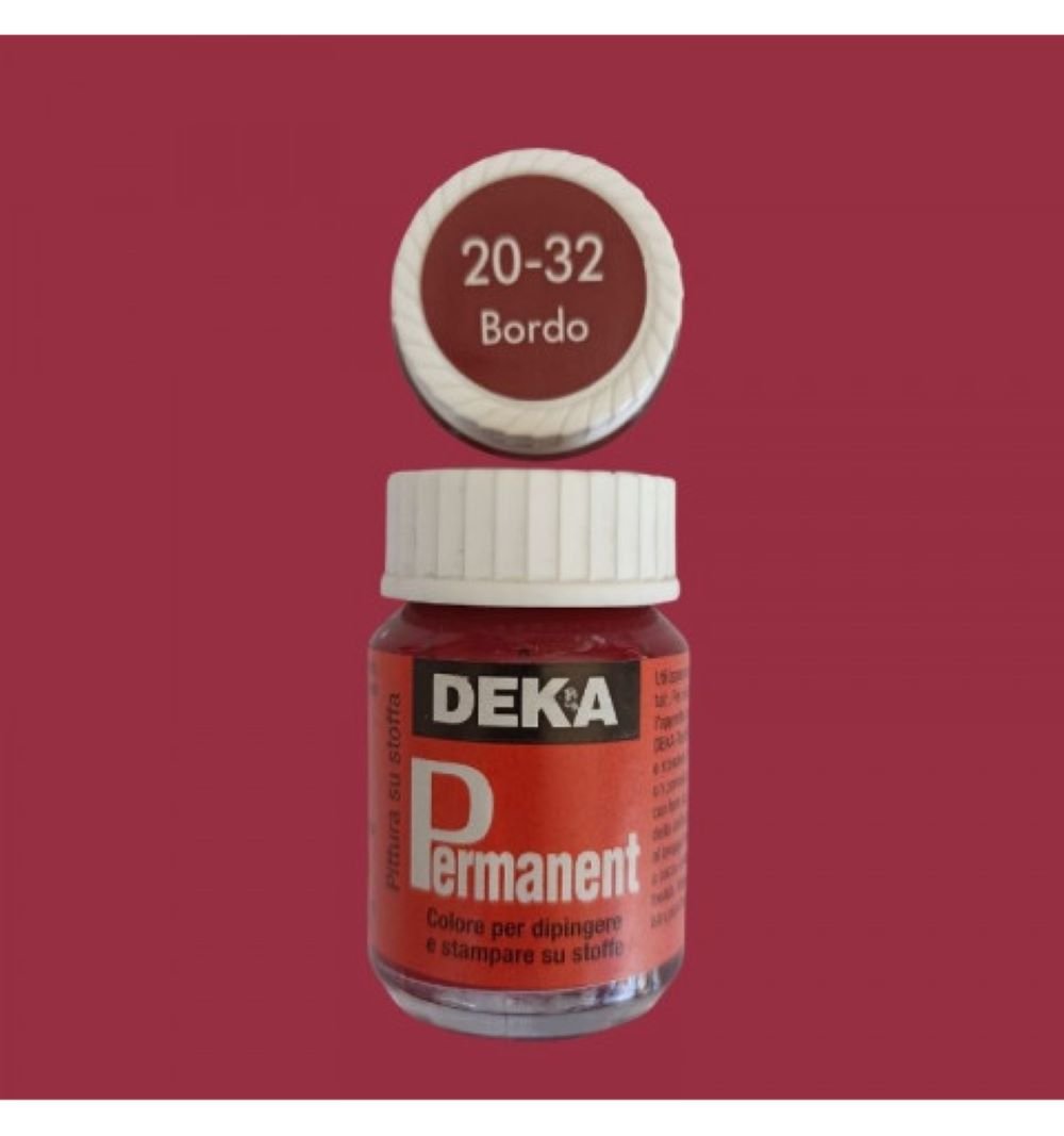 DEKA Permanent Fabric Paint 25 ml Bordo 2032