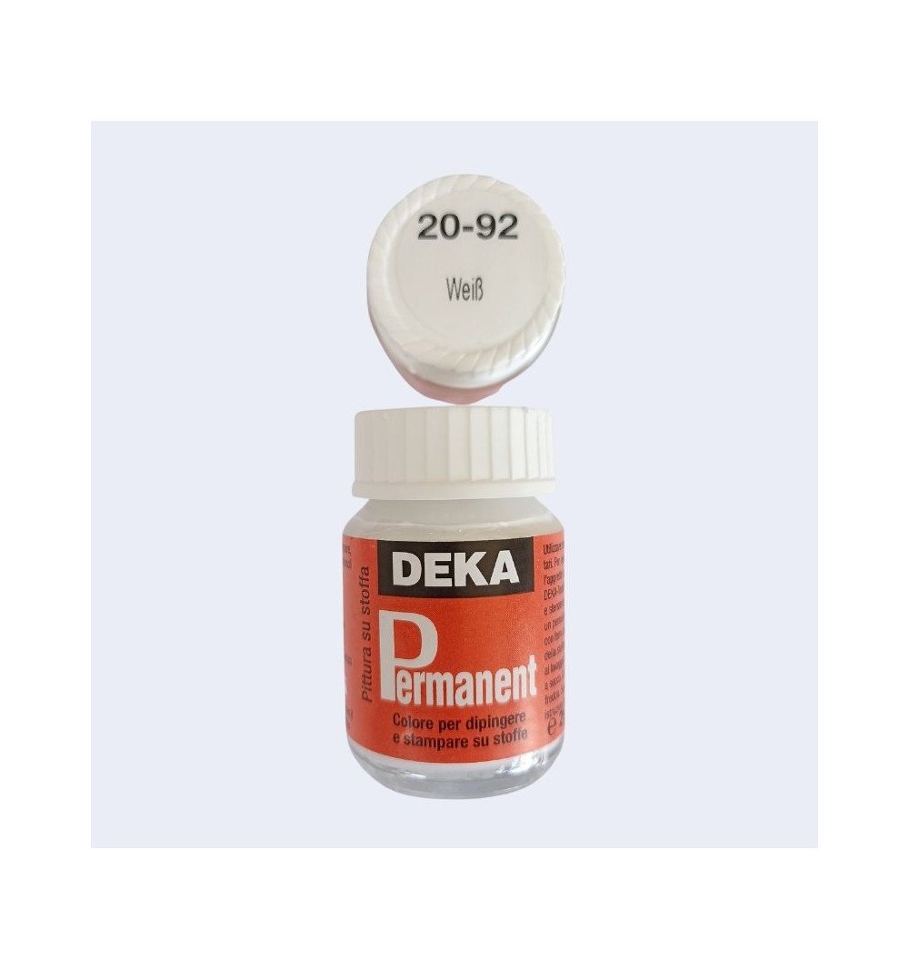 DEKA Permanent Fabric Paint 25 ml White 2092