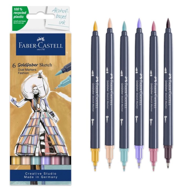 Goldfaber Sketch Markers, Fashion - Box of 6