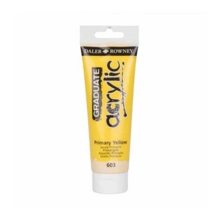 Acrylic Paint Graduate 120ml - Primary Yellow