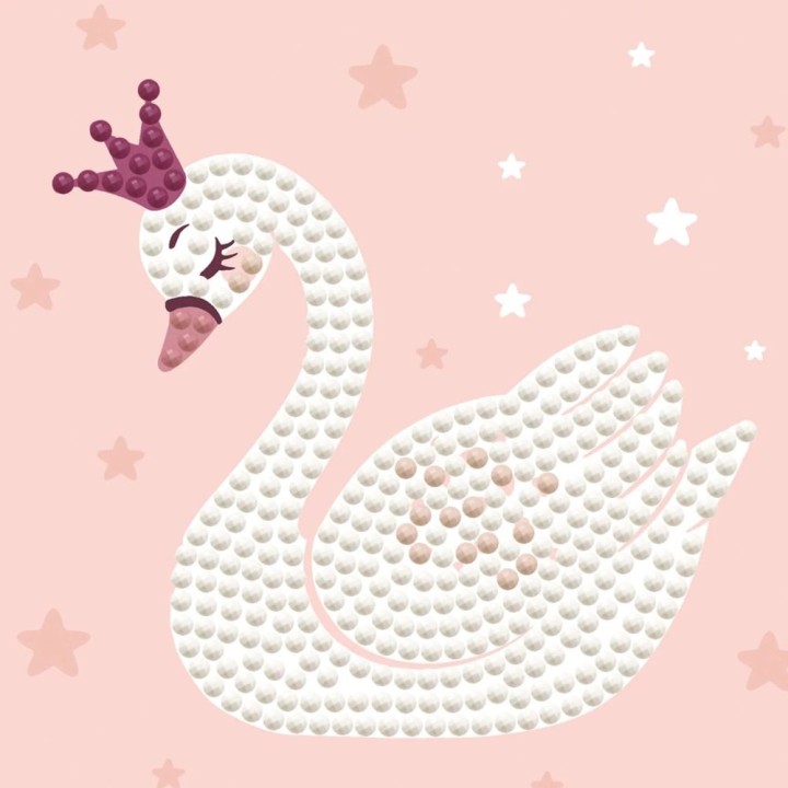 Diamond Dotz Swan Princess - Framed Kit ,9.5*9.5 cm