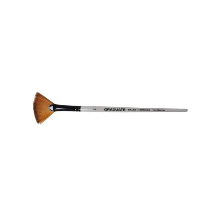 Daler-Rowney Graduate Multi-Technique Brush, Synthetic Hair, Short Handle, Fan,