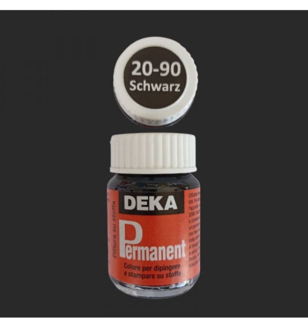 DEKA Permanent Fabric Paint 25 ml Black 2090