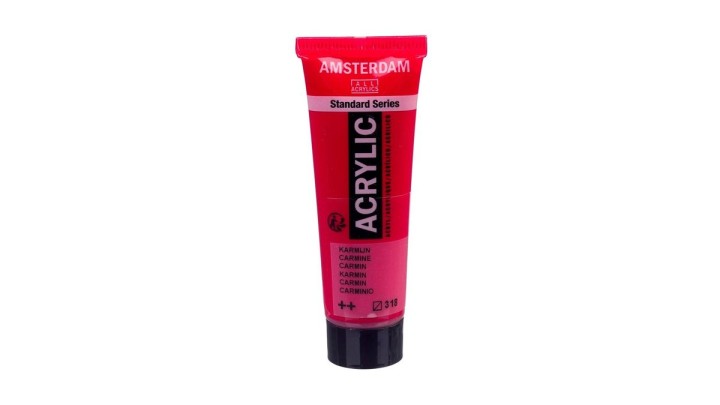 Standard Series acrylic tube 120 ml Carmine 318