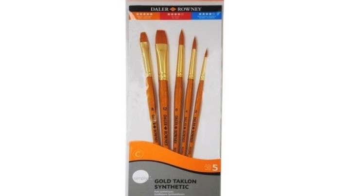 SIMPLY GOLD TAKLON BRUSH SET 5 PCS Short Hand
