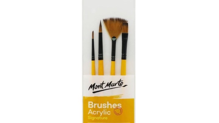 Mont Marte Gallery Series Paint Brush Set - Acrylic 4pc
