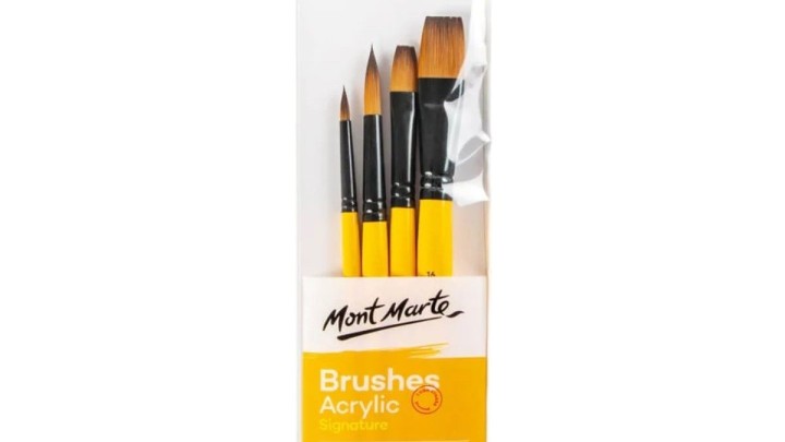 Mont Marte Gallery Series Paint Brush Set - Acrylic 4pc