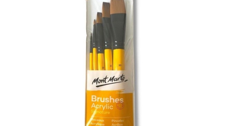 Mont Marte Gallery Series Paint Brush Set - Acrylic 5pc