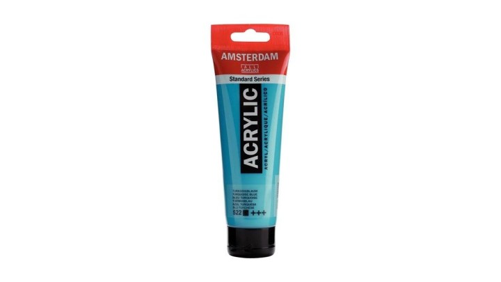 Amsterdam Standard Series acrylic tube 120 ml Turquoise Blue 522