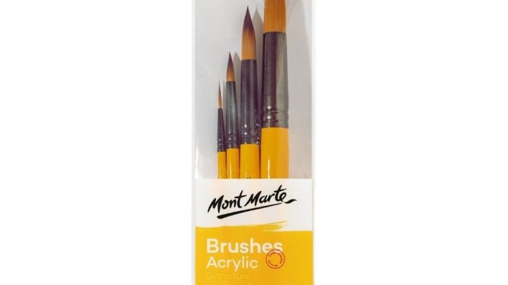 Mont Marte Gallery Series Paint Brush Set - Acrylic 4pc