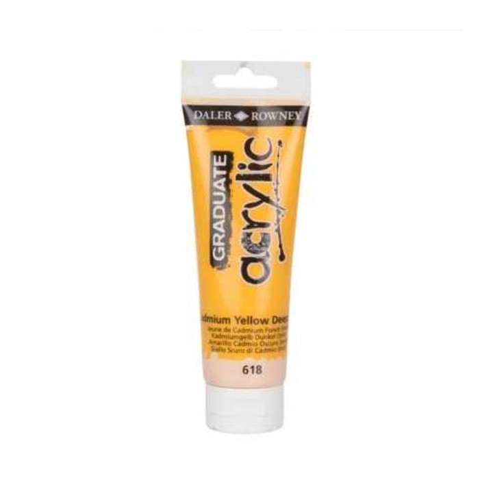 Acrylic Paint Graduate 120ml - Cadmium Yellow Deep