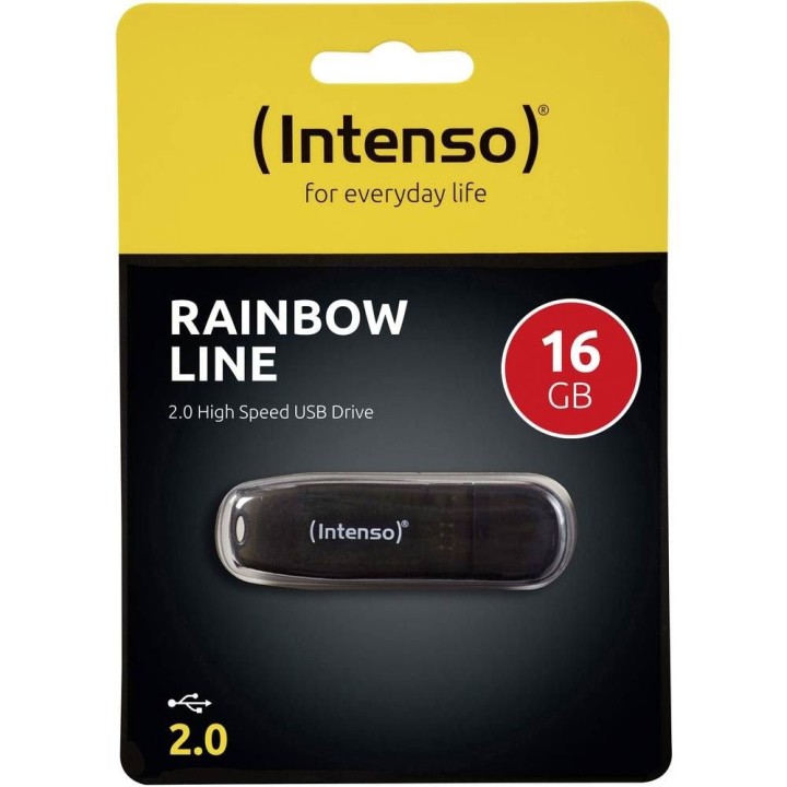 Intenso USB 2.0 stick 16 GB Black 3502470 Rainbow Line