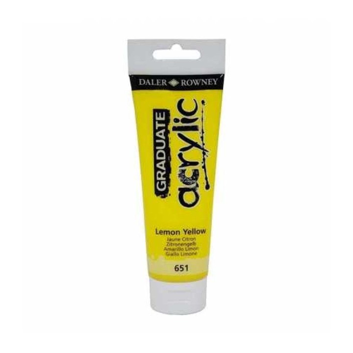 Acrylic Paint Graduate 120ml - Lemon Yellow