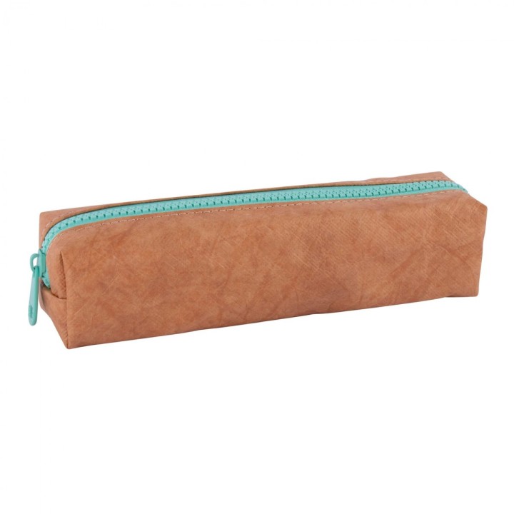 Tubular pencil cases - Kraft Collection Turquoise blue