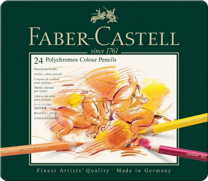 Faber Castell Polychromos colour pencil tin of 24