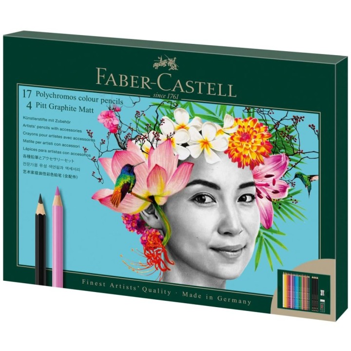 Faber Castell Polychromos & Pitt Graphite Matt 23 piece Gift Set