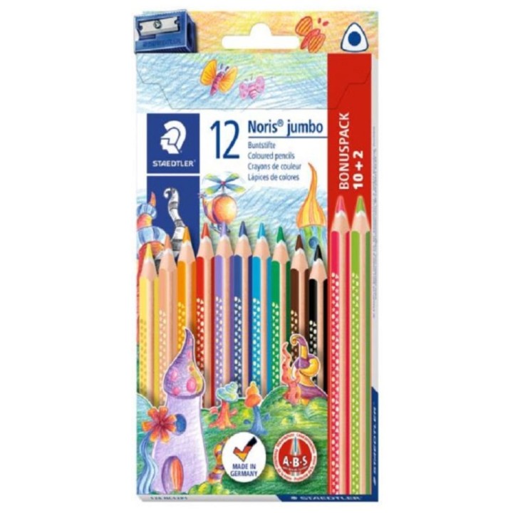 Staedtler Noris® 128 Jumbo coloured pencil 10+2 Bonus Pack