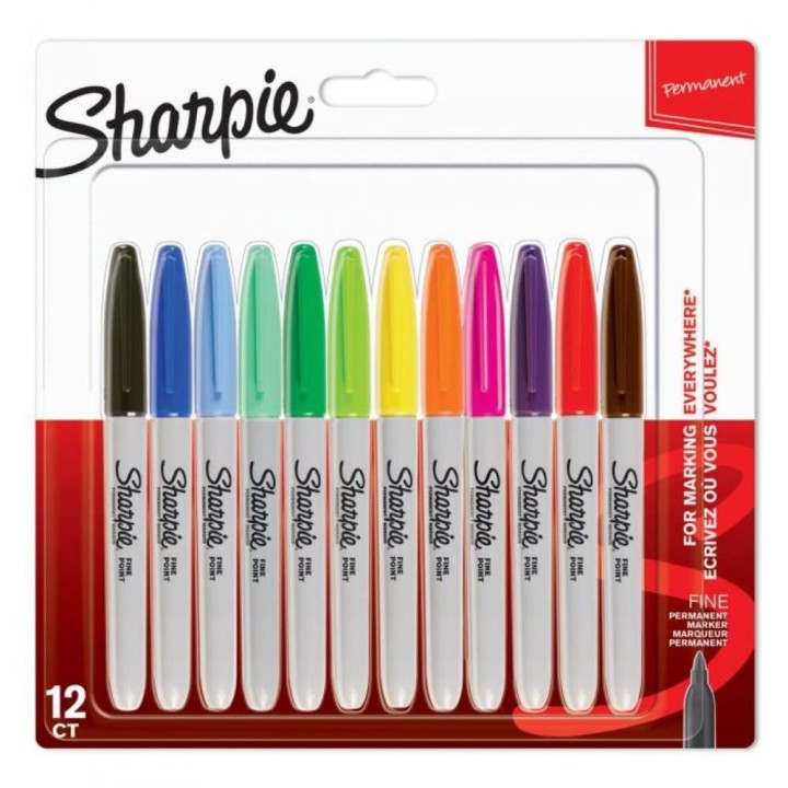 Sharpie Fine Point Permanent Markers Set of 12