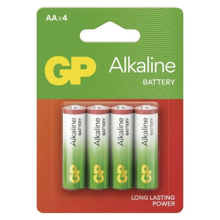 GP AA ALKALINE BATTERIES 4 PCS BLISTER