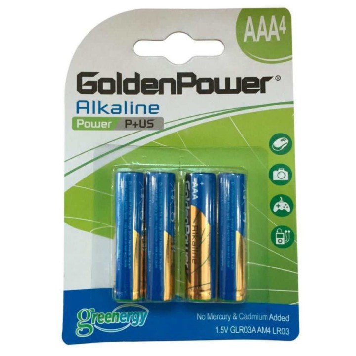 GOLDEN POWER 1.5V AAA ALKALINE POWER PLUS