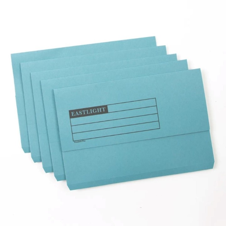 Eastlight Document Wallet Foolscap Blue 100% Recycled Paper