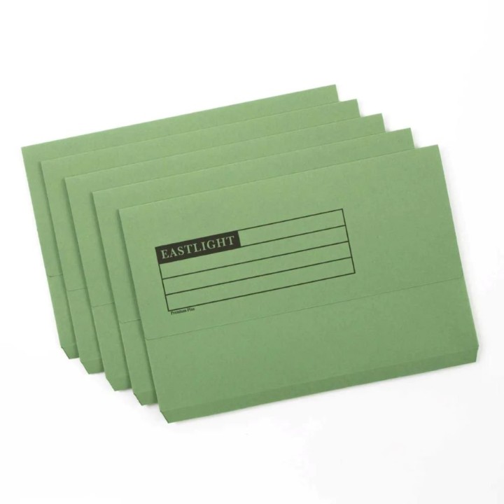 Eastlight Document Wallet Foolscap Green 100% Recycled Paper