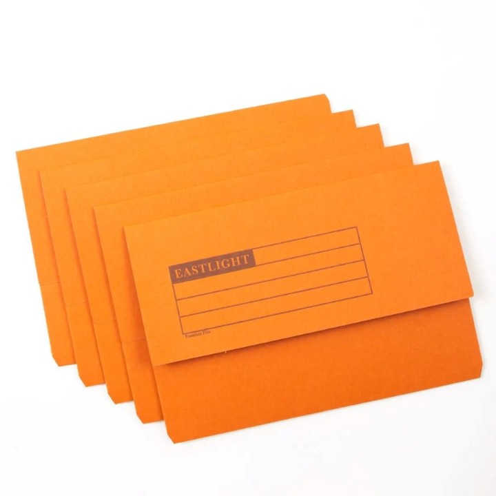 Eastlight Document Wallet Foolscap Orange 100% Recycled Paper