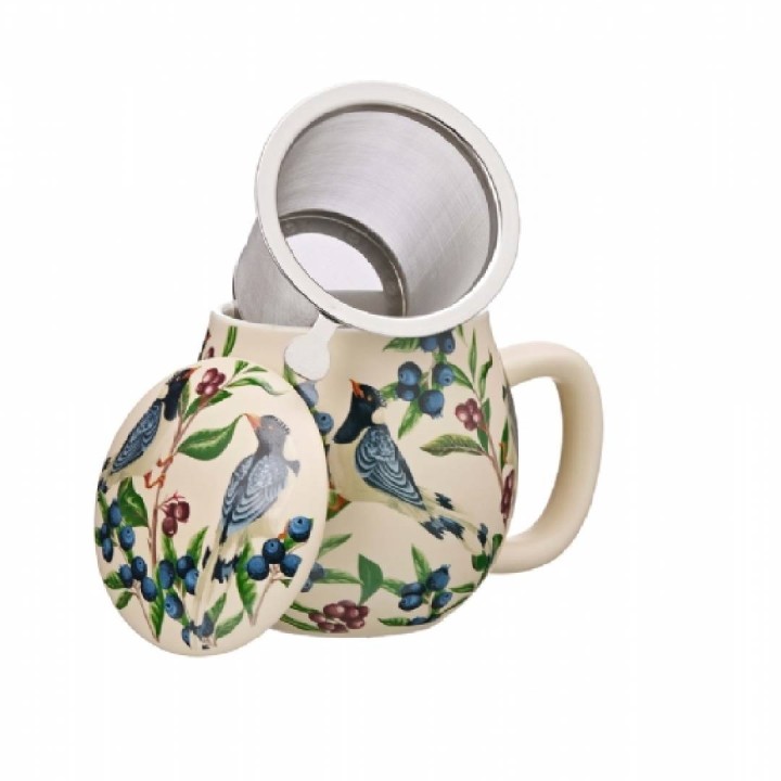 LAVIADELTE, Tea Mug, 350cc, Camilla,  with Lid n Infuser