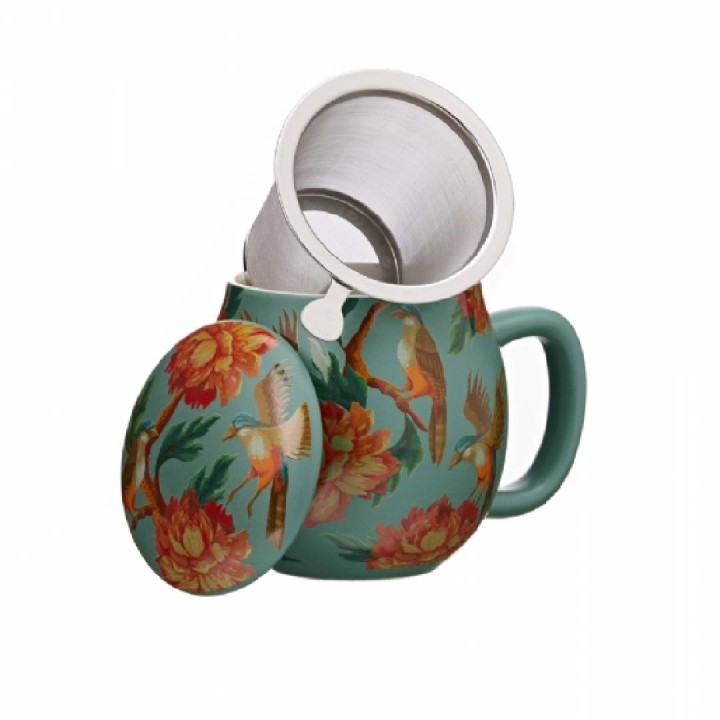 LAVIADELTE, Tea Mug, 350cc, with Lid n Infuser
