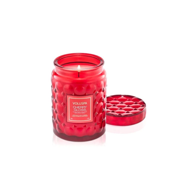 VOLUSPA, Cherry Gloss, Large Jar Candle, 100H,510g