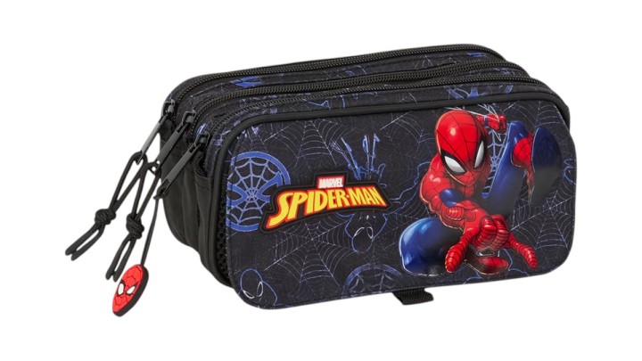 Safta Triple Pencil Case Spiderman Attack
