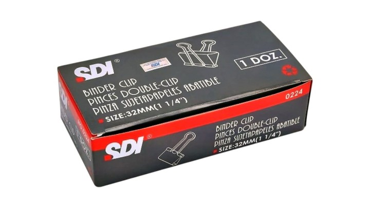 Binder Clips Sdi 32mm (12 pcs Box)