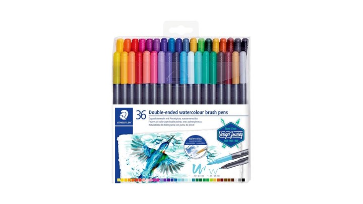 Double-ended watercolour brush pen Staedtler 36 pcs