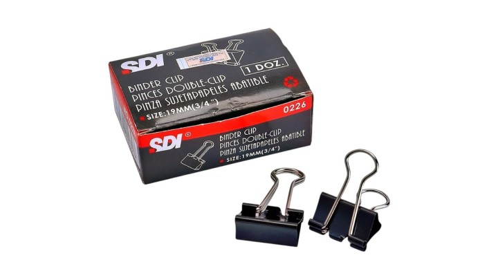 Binder Clips Sdi 19mm (12 pcs Box)