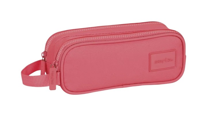 Safta Double Pencil Case Marsala