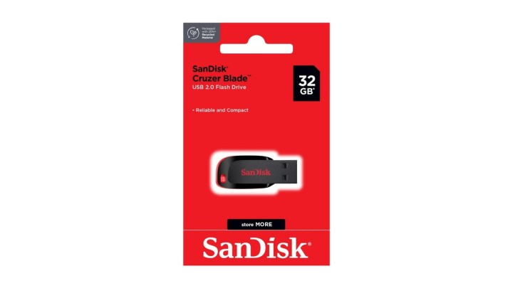 SanDisk Cruzer Blade USB Flash Drive - 32GB (Red)
