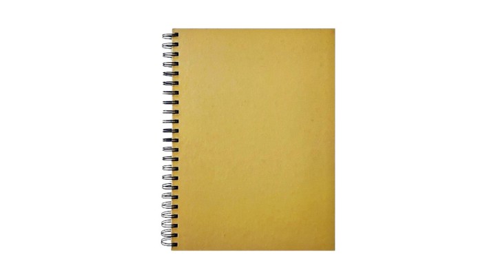 Note Pad A5 Kraft Cover Side Wire with Lines